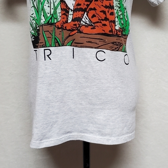 RARE Vintage Y2K The Last Guardian Trico Printed Graphic Tee Heather Grey Jerzee - Picture 5 of 11